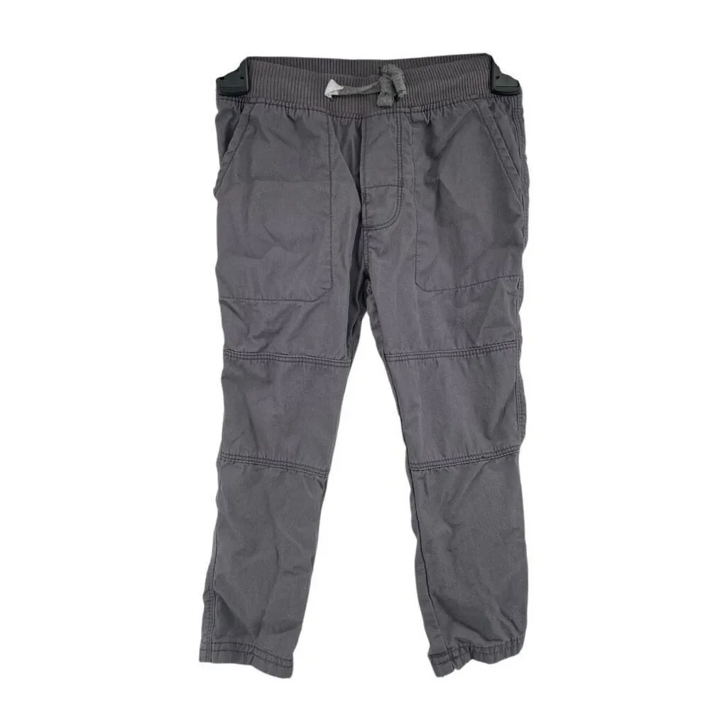 Carter’s Toddler Boys Gray Utility Jogger Pants 2T Cotton Pull On Casual Pants